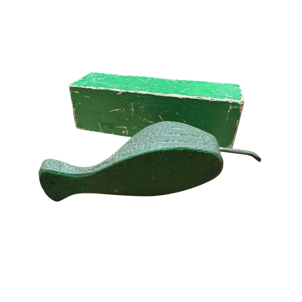 K&E Spline Weight Whale Duck Lead Drafting Tool Green Vintage Good 7 Inch - Picture 5 of 7